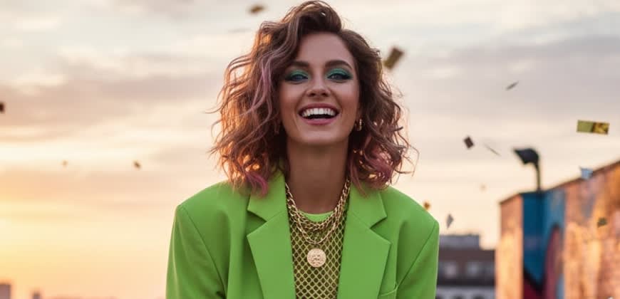 דוגמנית בקמפיין שנוצר בננו בננה, קרדיט: ננו בננה