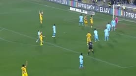 המשחק בין בית"ר ירושלים למכבי תל-אביב, קרדיט: מתוך שידורי 5+