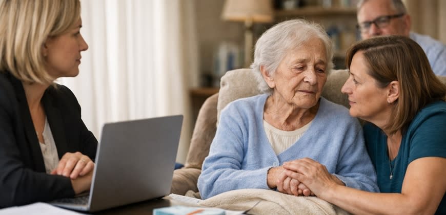 אם קשישה ובתה צילום: AI