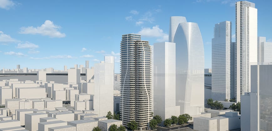 הדמיית המגדלים ברמת גן, קרדיט: יסקי מור סיוון אדריכלים.