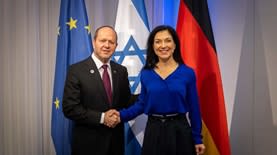 ניר ברקת ומקבילתו הגרמנייה, קתרינה רייכה צילום: בועז ארד