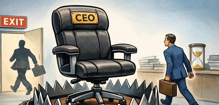 מנכ״ל חדש, מלכודת, חילופי הנהלה. קרדיט: נעשה על ידי AI