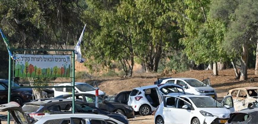 חניון הנובה אחרי הטבח ב-7 באוקטובר (צילום: קובי גדעון, לע"מ) חניון הנובה אחרי הטבח ב-7 באוקטובר (צילום: קובי גדעון, לע"מ)