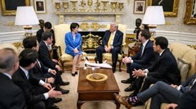 טראמפ וראש ממשלת יפן צילךום: טוויטר הבית הלבן