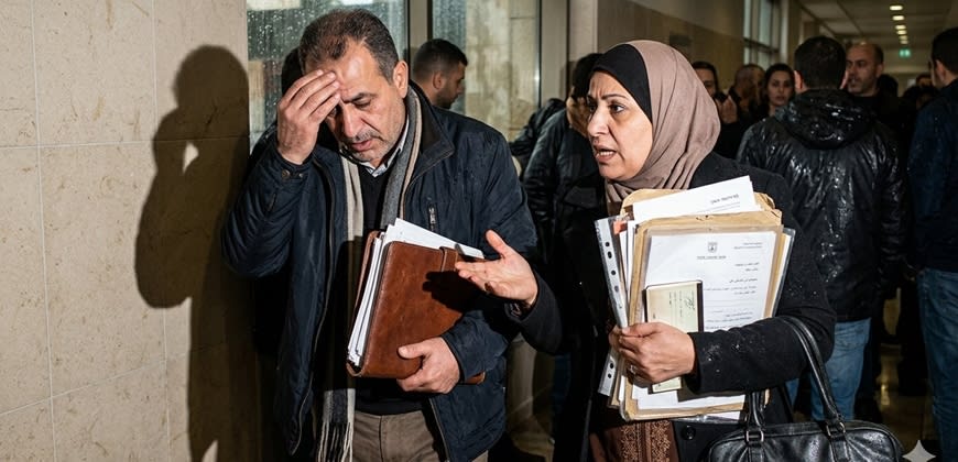 זוג יוצא מבית המשפט צילום: AI