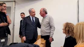 בנימין נתניהו בדיון במשפטו (צילום: יעל פרידסון, הארץ)