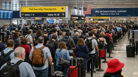 תורים בשדה התעופה JFK בניו יורק (עיבוד:AI)