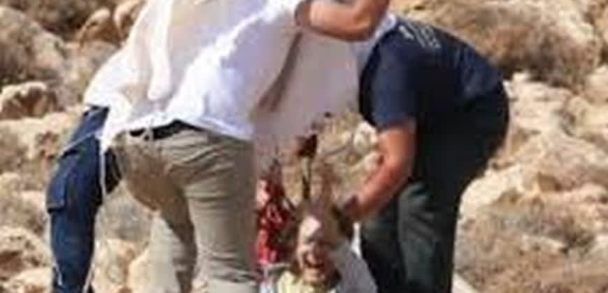 הגר גפן מותקפת בידי מתנחלים (צילום: לפי סעיף 27א)