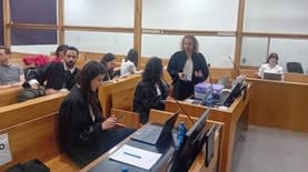 התובעת יהודית תירוש היום בבית המשפט