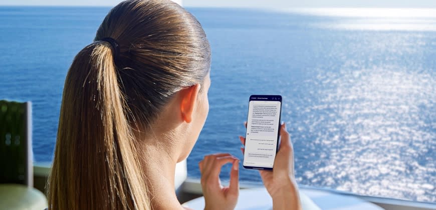 שירות קונסיירז' מבוסס בינה מלאכותית (צילום: MSC Cruises) שירות קונסיירז' מבוסס בינה מלאכותית (צילום: MSC Cruises)