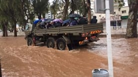 שיטפון בנהרייה, חורף 2020 (צילום: דובר צה"ל)