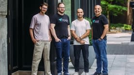 מייסדי Root. ג'ון אמרל, מיקי גורדון, איאן ריופל, בנג'י קלמן (Anelise Paduch Tubinis)