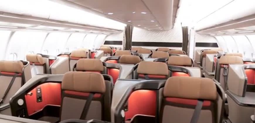 פנים מטוס Airbus A330-300 (צילום: באדיבות חברת HI FLY) פנים מטוס Airbus A330-300 (צילום: באדיבות חברת HI FLY)