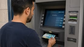 משיכת מזומן בכספומט משיכת מזומן בכספומט