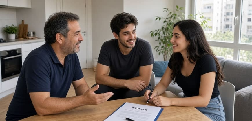 חתימה על חוזה שכירות   (גרוק)