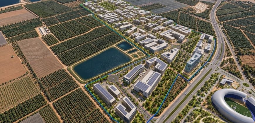 הדמיה של אזור התעשייה המשותף כברי, בין נהריה לצומת כברי הדמיה של אזור התעשייה המשותף כברי