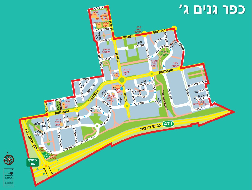 מפת השכונה. קרדיט: עיריית פתח תקוה