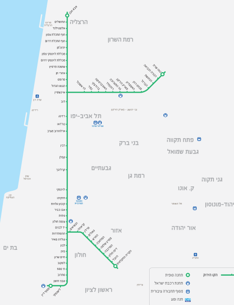 הקו הירוק - תחנות
