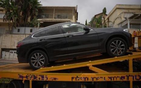 הרכב שנתפס בפשיטה. צילום דוברות המשטרה
