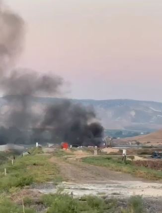 שריפה  באתר דוברות המשטרה