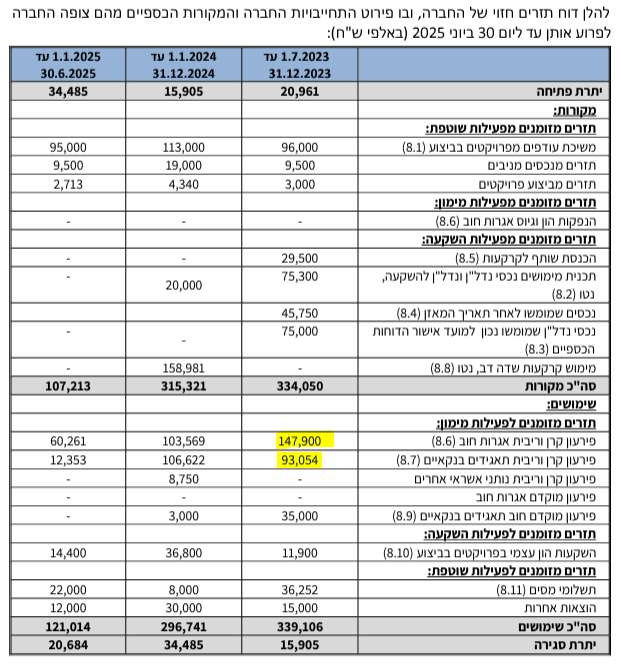 תזרים חזוי - חנן מור