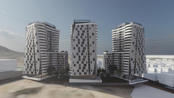 הדמיה של פרויקט התחדשות עירונית באילת של חברת KEY WEST  | קרדיט: חברת CityBee אדריכלים