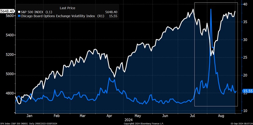 מדד הפחד ומדד S&P500 השנה
