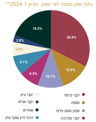 שוק היין בישראל בחלוקה לנתחי שוק