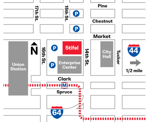 Stifel Theatre Parking Map
