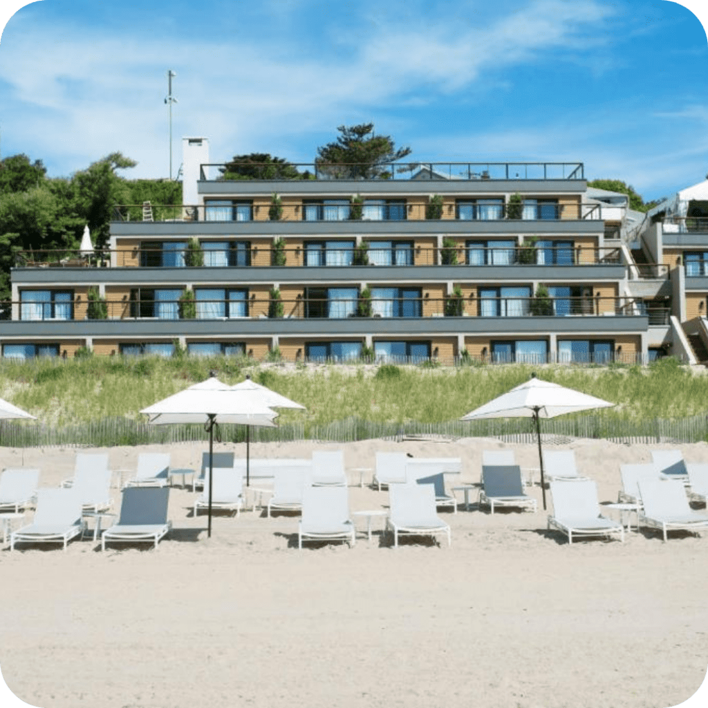 Front view of Gurney’s Montauk, The Hamptons venue for the HFM Billion Dollar  Leaders Summit
