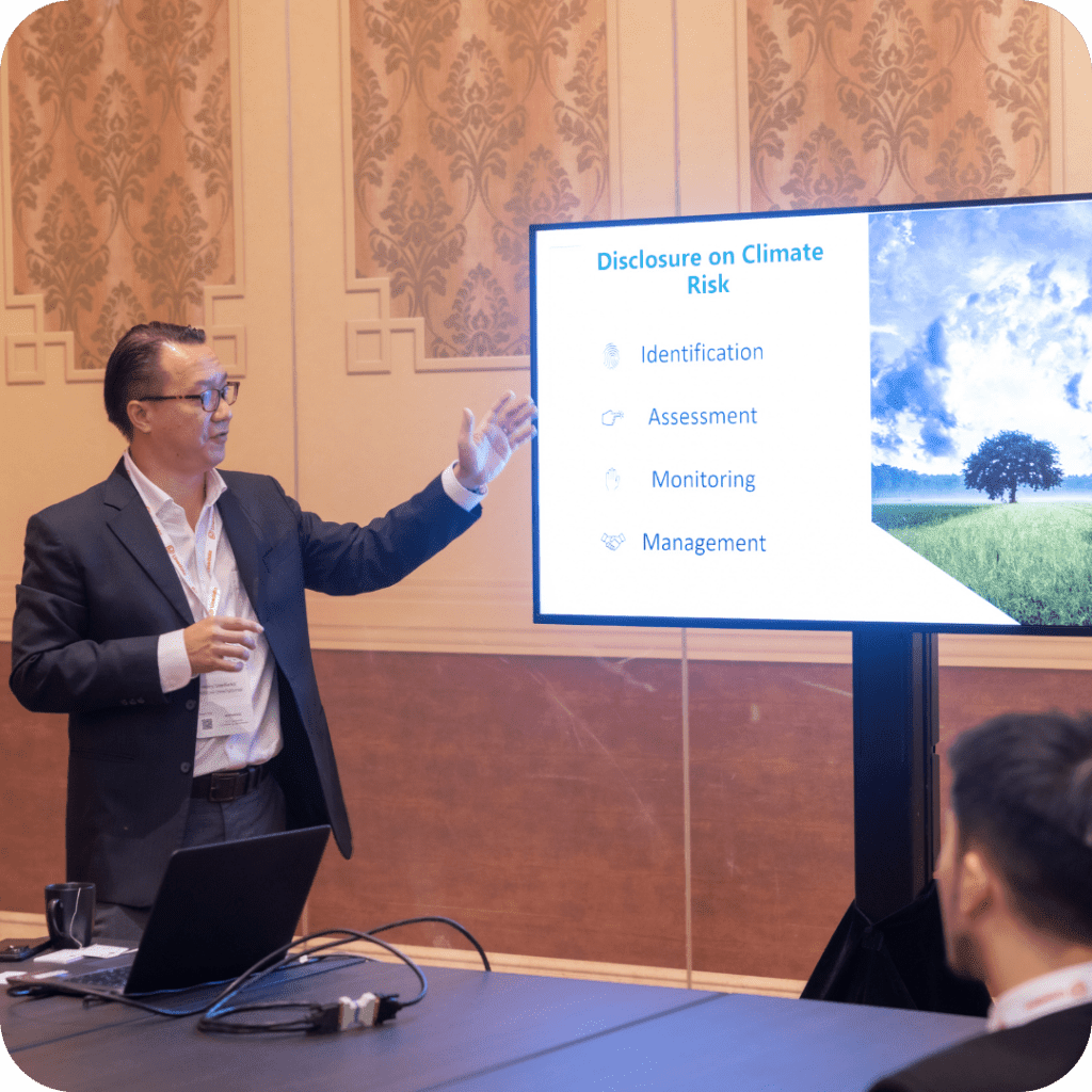 Delegate doing a presentation at the HFM Singapore Operational Leaders Summit