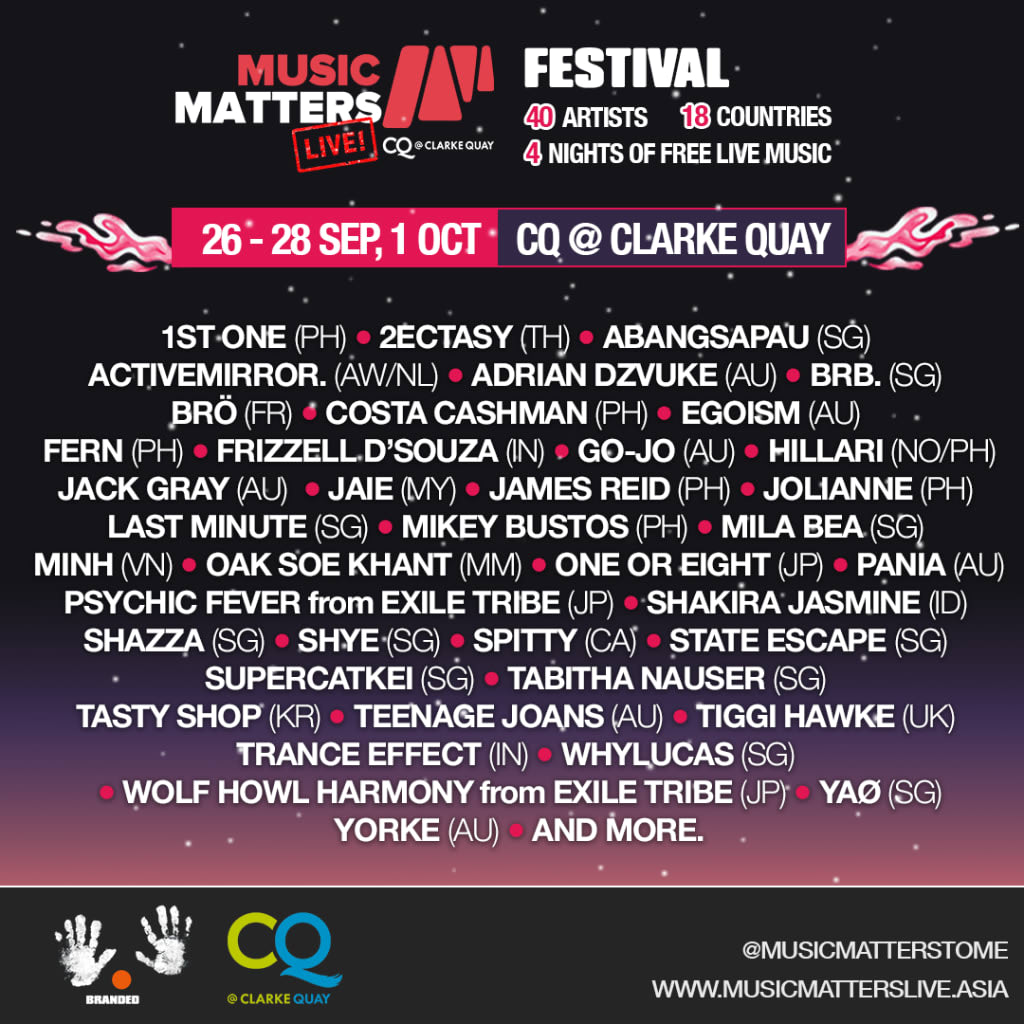 Benjamin Kheng performs at Music Matters Live Clarke Quay