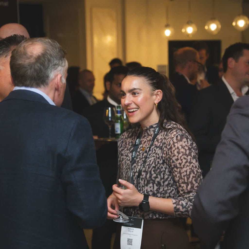 Networking and connecting at the With Intelligence by S&P Global Drinks reception