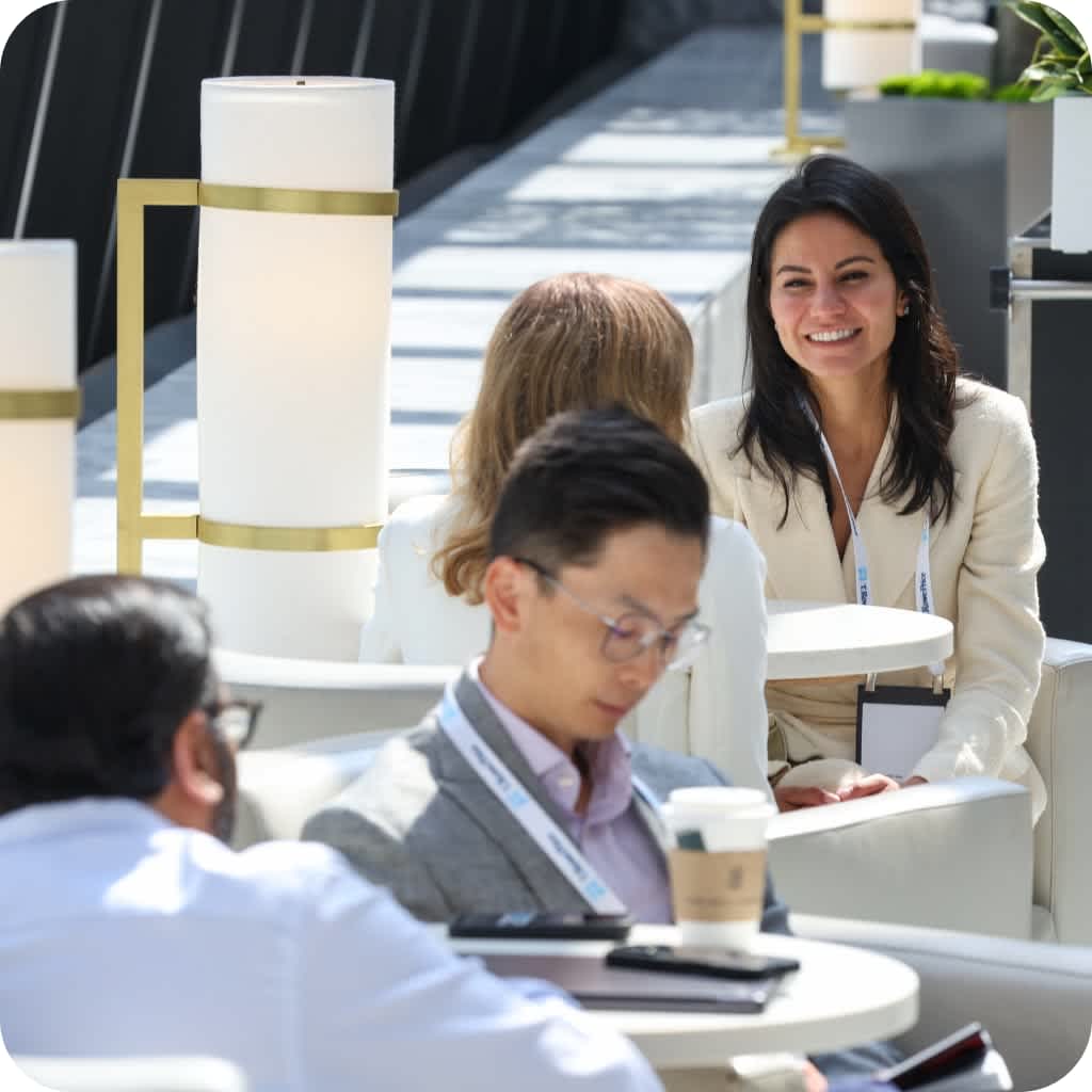 Investors and fund managers networking at the Pension Bridge Private Equity Exclusive