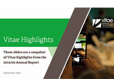 Vitae Annual Report 2019-2020 - read how Vitae supports researchers, research developers and institutions