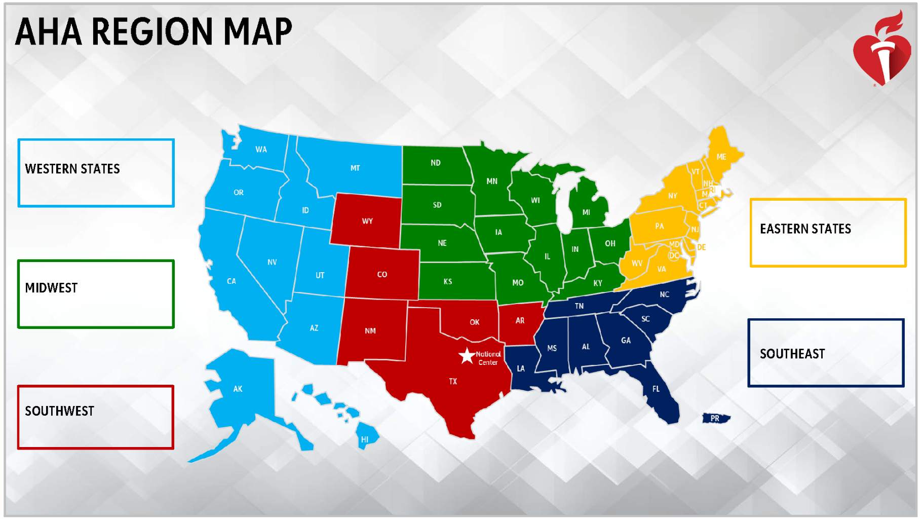 AHA Region Map