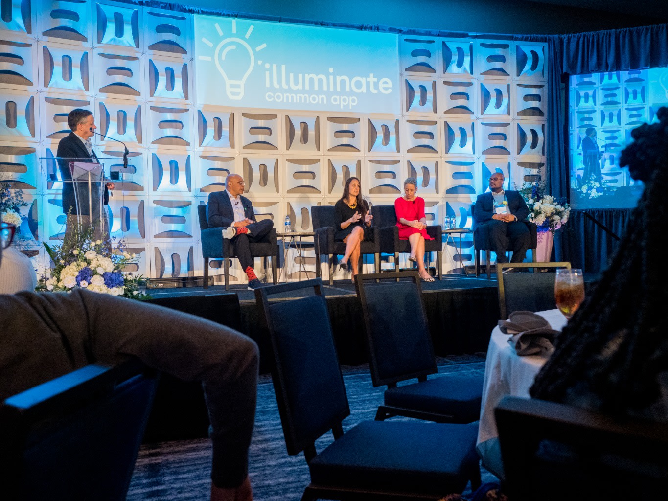 The partnering in support of students panel on stage at Common App Illuminate 2022