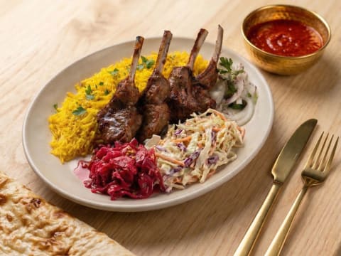 Charcoal lamb chops at Mangal Sunny Isles