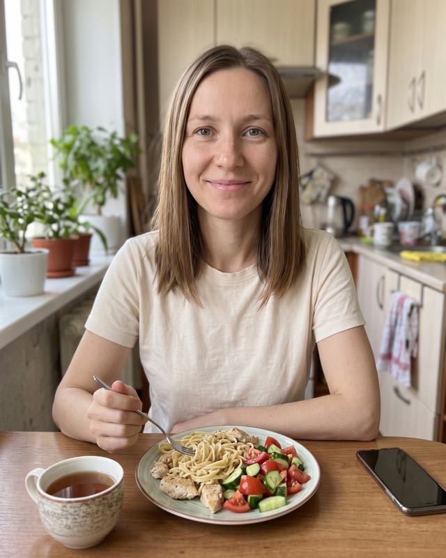 Анна на кухне