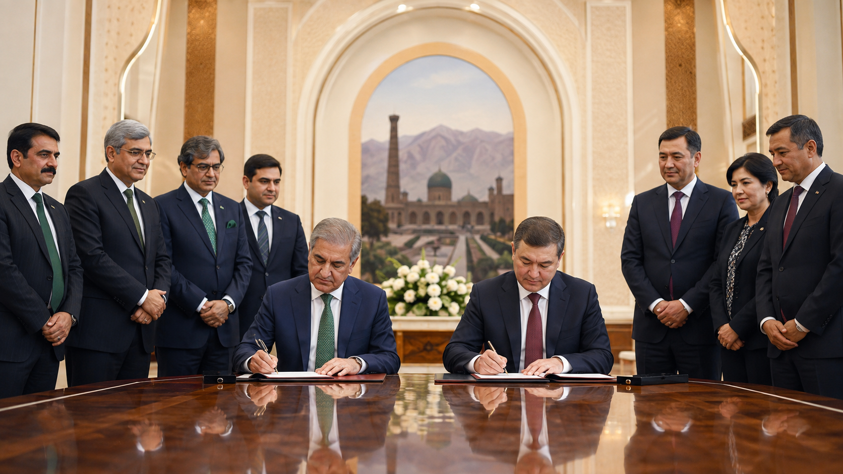 Pakistan and Kyrgyzstan officials sign a trade cooperation agreement