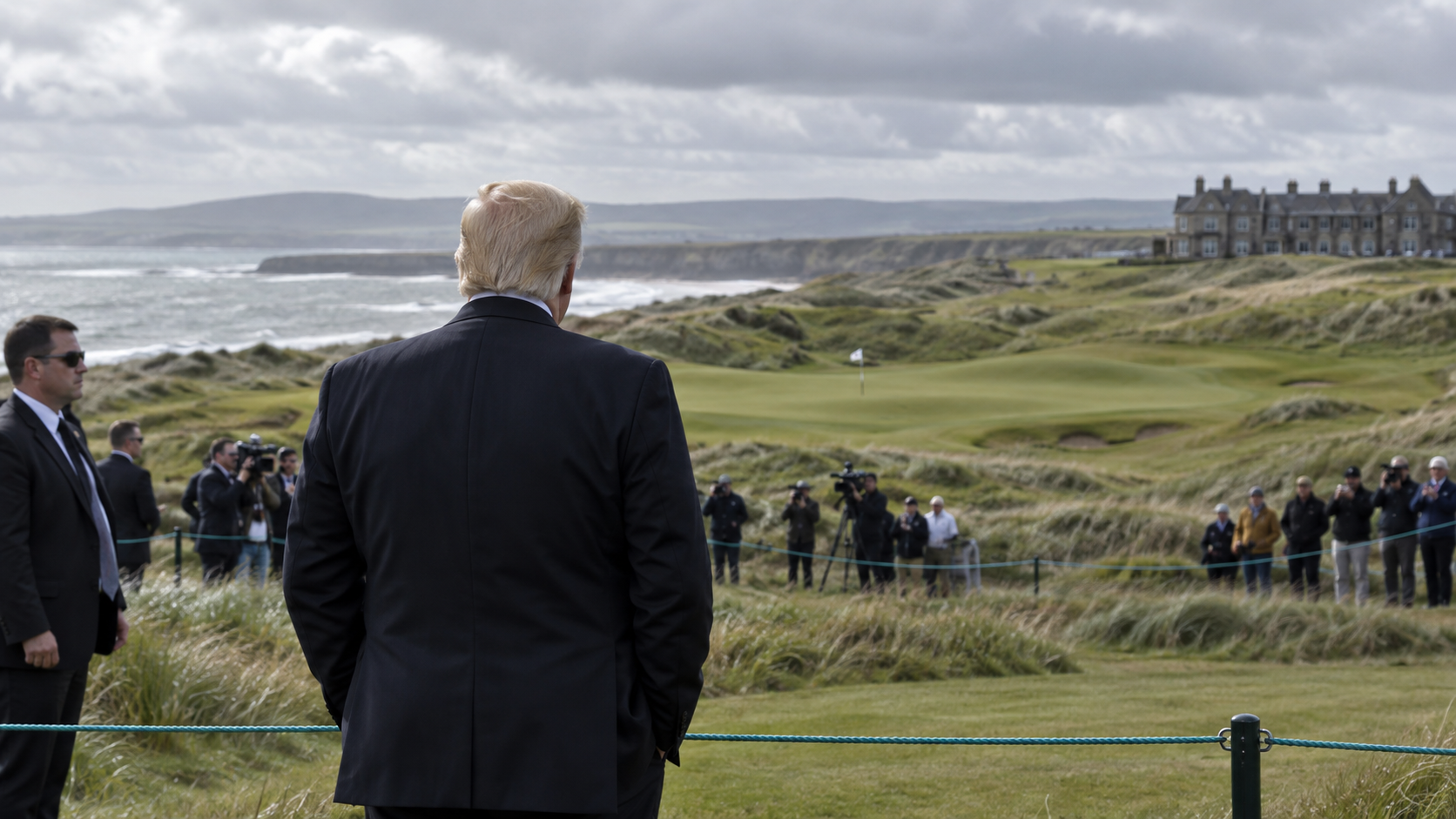 Editorial image of a political visit at an Irish west coast golf resort