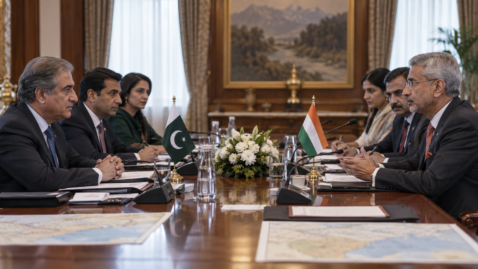 Editorial image representing Pakistan and India diplomatic talks after a media narrative dispute
