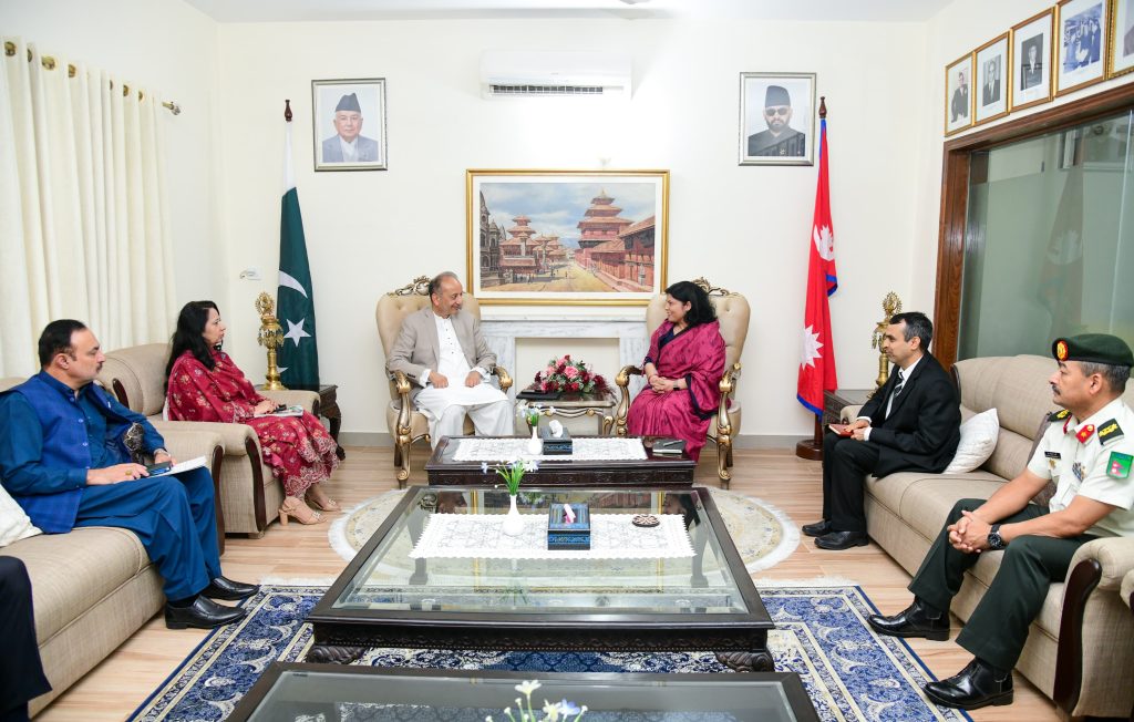 Pakistan climate minister Musadik Malik meets Nepal's Ambassador Rita Dhital in Islamabad