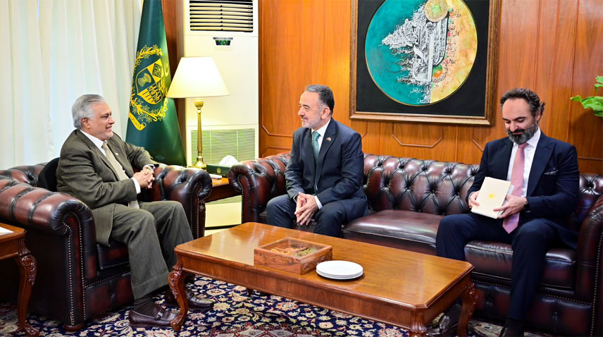 Deputy Prime Minister Ishaq Dar meets Turkish Ambassador Irfan Neziroglu in Islamabad