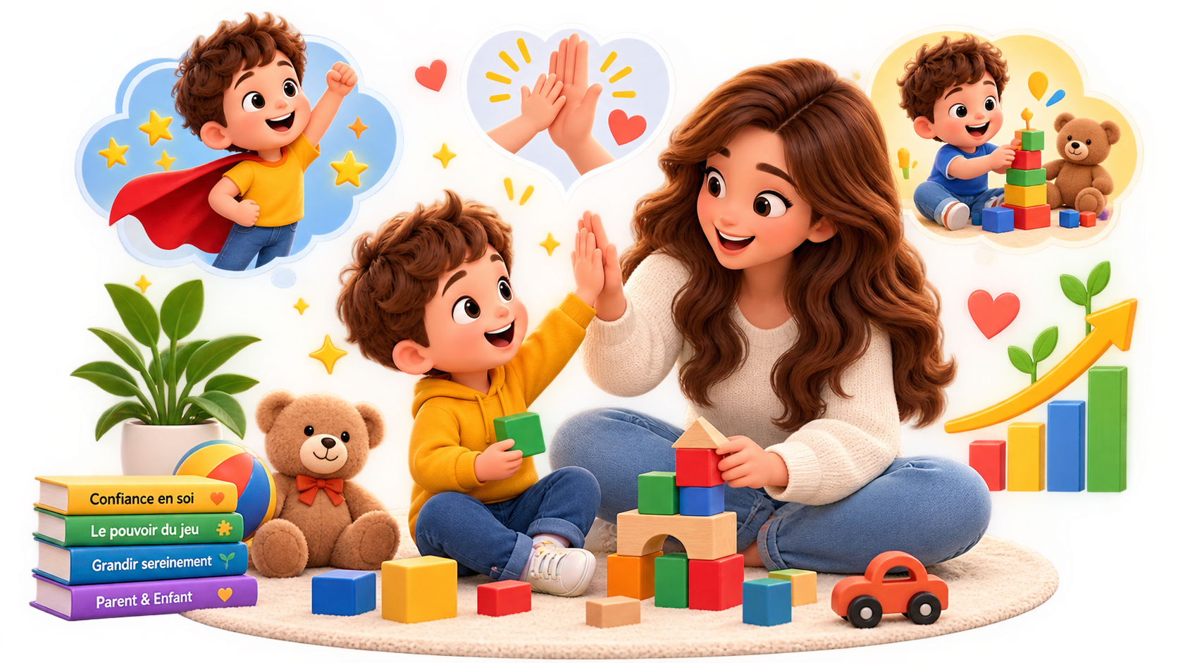 Illustration d'un enfant en train de jouer
