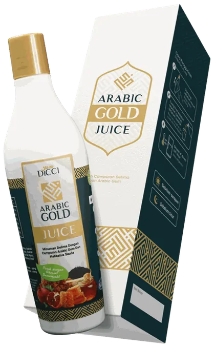 Botol dan kotak Jus Arabic Gold 300ml