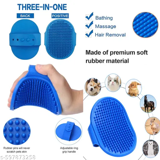 Pet Dog & Cat Groomer palm scrubber 
