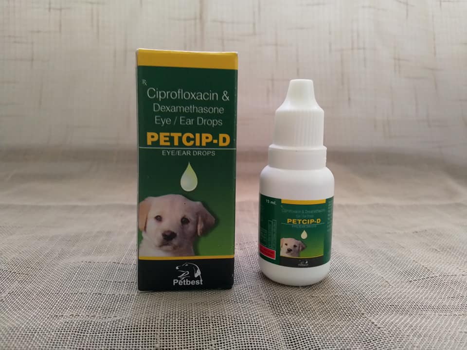 PETCIP-D Ciprofloxacin & Dexamethasone Eyes/Ear Drops