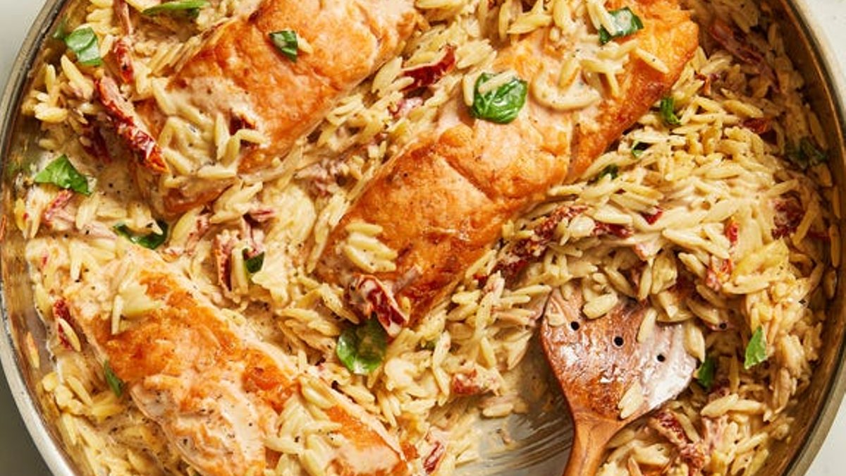 Salmon and Orzo Make a Quick Dinner Salmon and Orzo Make a Quick Dinner - salmon recipe