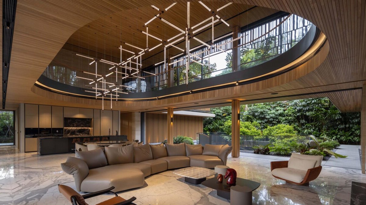 Singapore hillside home weaves forest into living space - hillside home